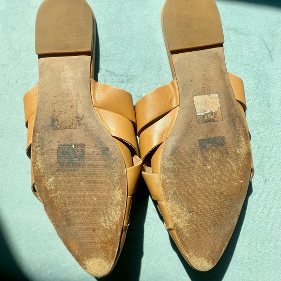 Madewell | Cindy Mule | Desert Camel Slip-on Shoe - 8.5 - Picture 9 of 10